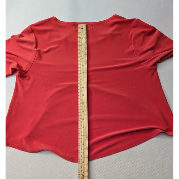 Sympli Women's 10 Papaya Matte Jersey 2-Piece High-Low Maxi Dress & Crop Top - Picture 12 of 16